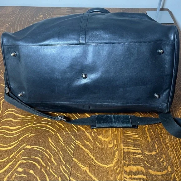 Coach Black Leather Voyage Weekender Travel Bag w/COA - Picture 7 of 15